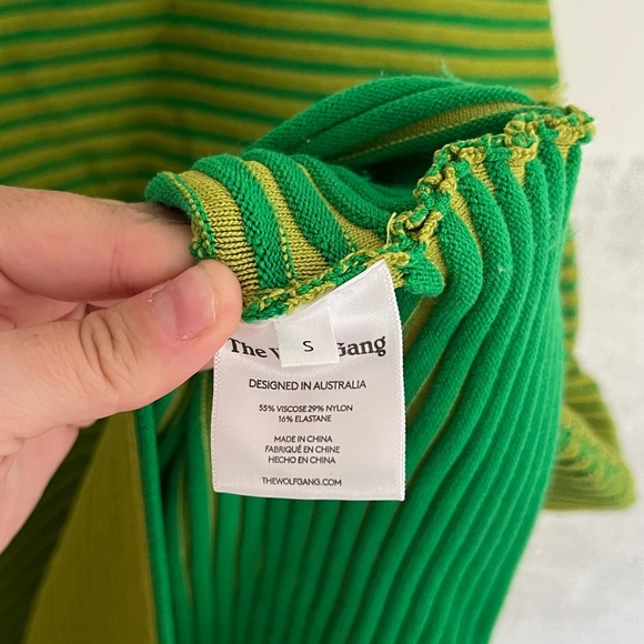 The Wolf Gang Viral ‘Sunmor’ Lime Knit Maxi Dress - Picture 9 of 15